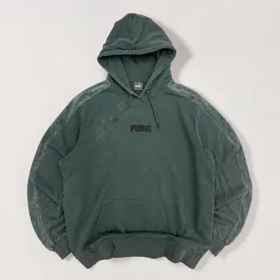 Puma Washed Green Pullover Hoodie